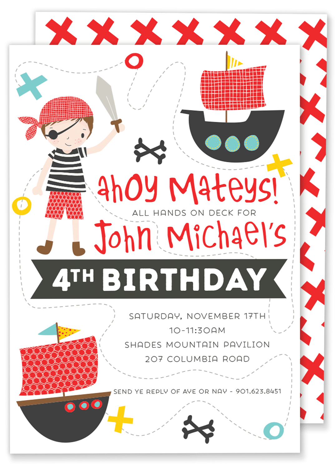 Pirate Birthday Party Invitations