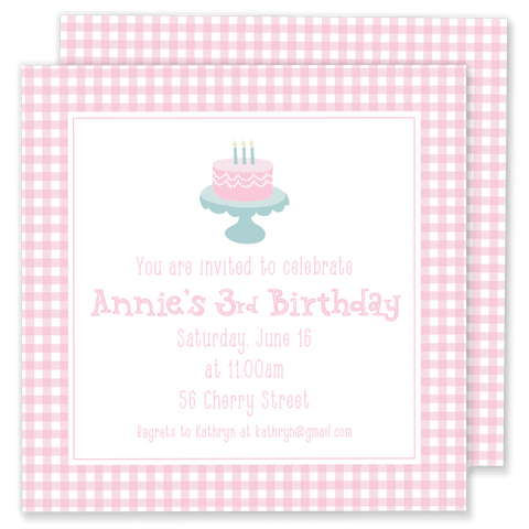 Birthday Cake Party Invitation
