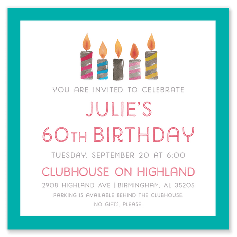 Birthday Candle Party Invitation