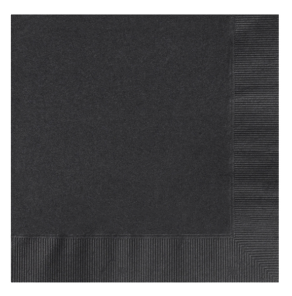 Black Cocktail Napkin with Foil Imprint