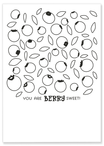 Blueberry Coloring Sheet
