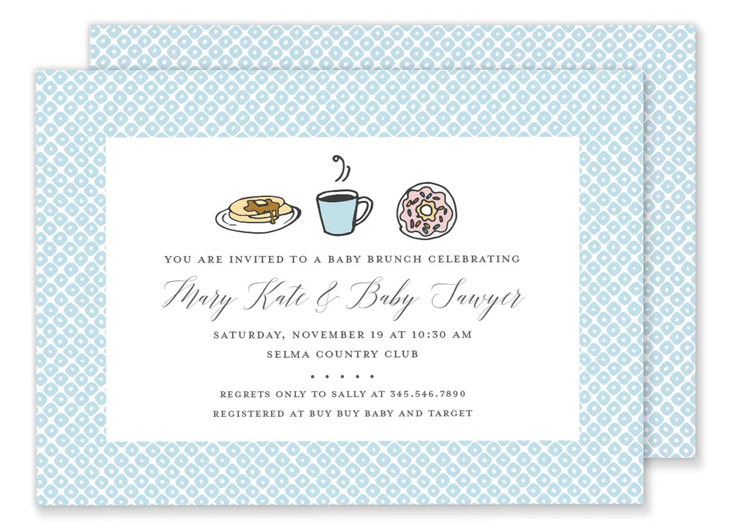 Baby and brunch invitations 2025