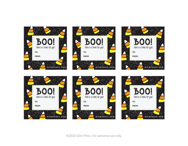 Candy Corn Halloween Gift Tag