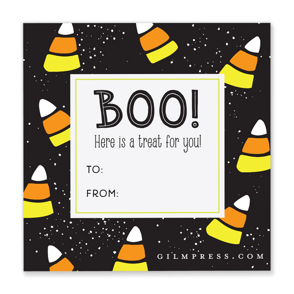 Candy Corn Halloween Gift Tag