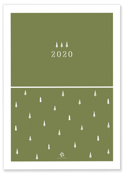 2020 tree Christmas Card cover