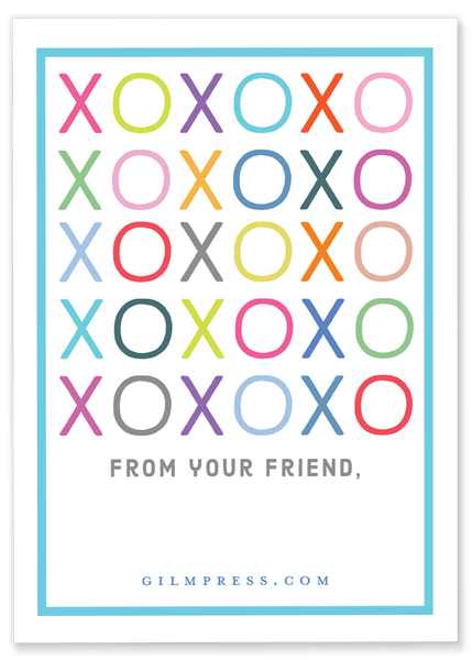 Colorful XOXO Valentine