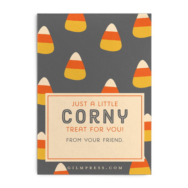 Corny Halloween Gift Tag