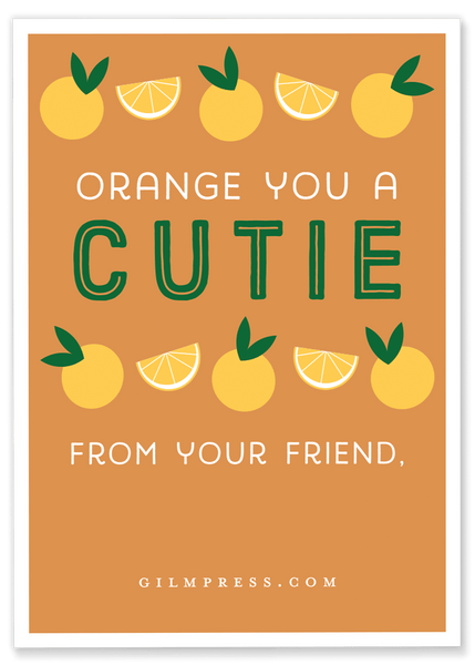 Orange Cutie Valentines