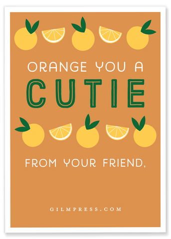 Orange Cutie Valentines