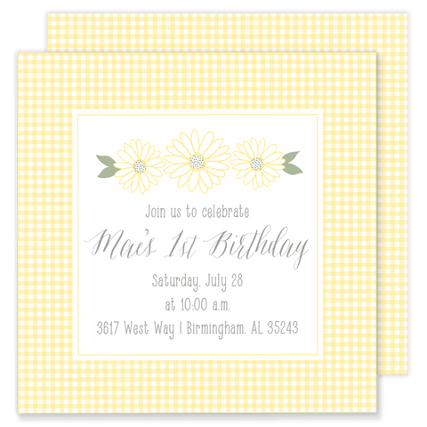 Daisy Mae Birthday Invitation
