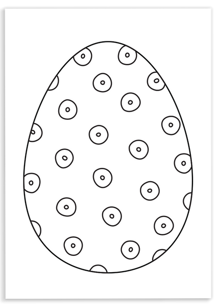 Dot Egg Coloring Sheet