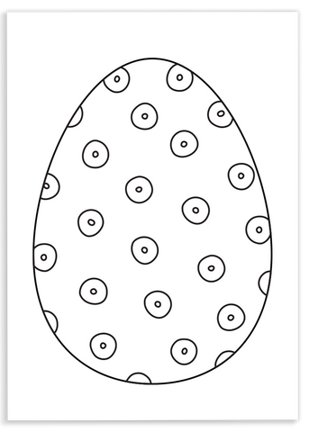 Dot Egg Coloring Sheet