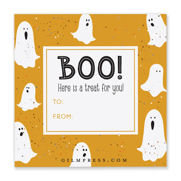 Ghost Halloween Gift Tag