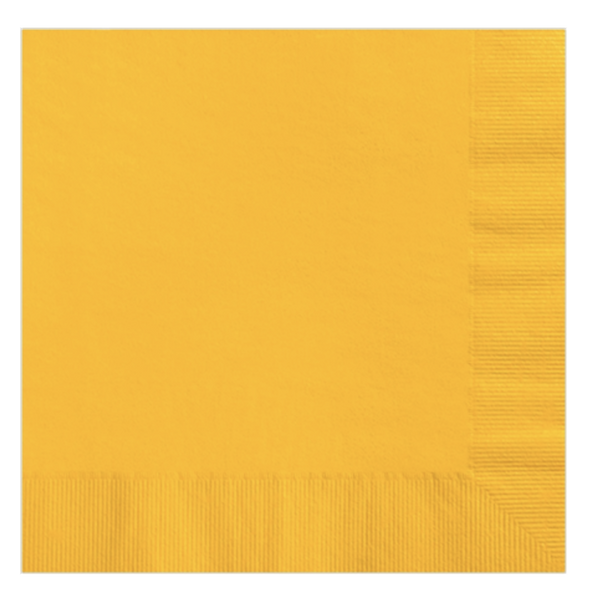 Gold Cocktail Napkin with Foil Imprint