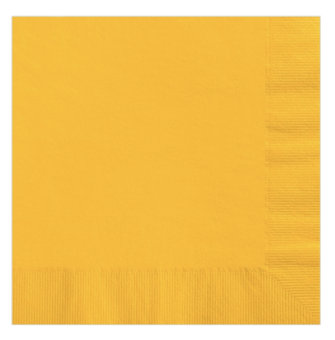 Gold Cocktail Napkin with Foil Imprint