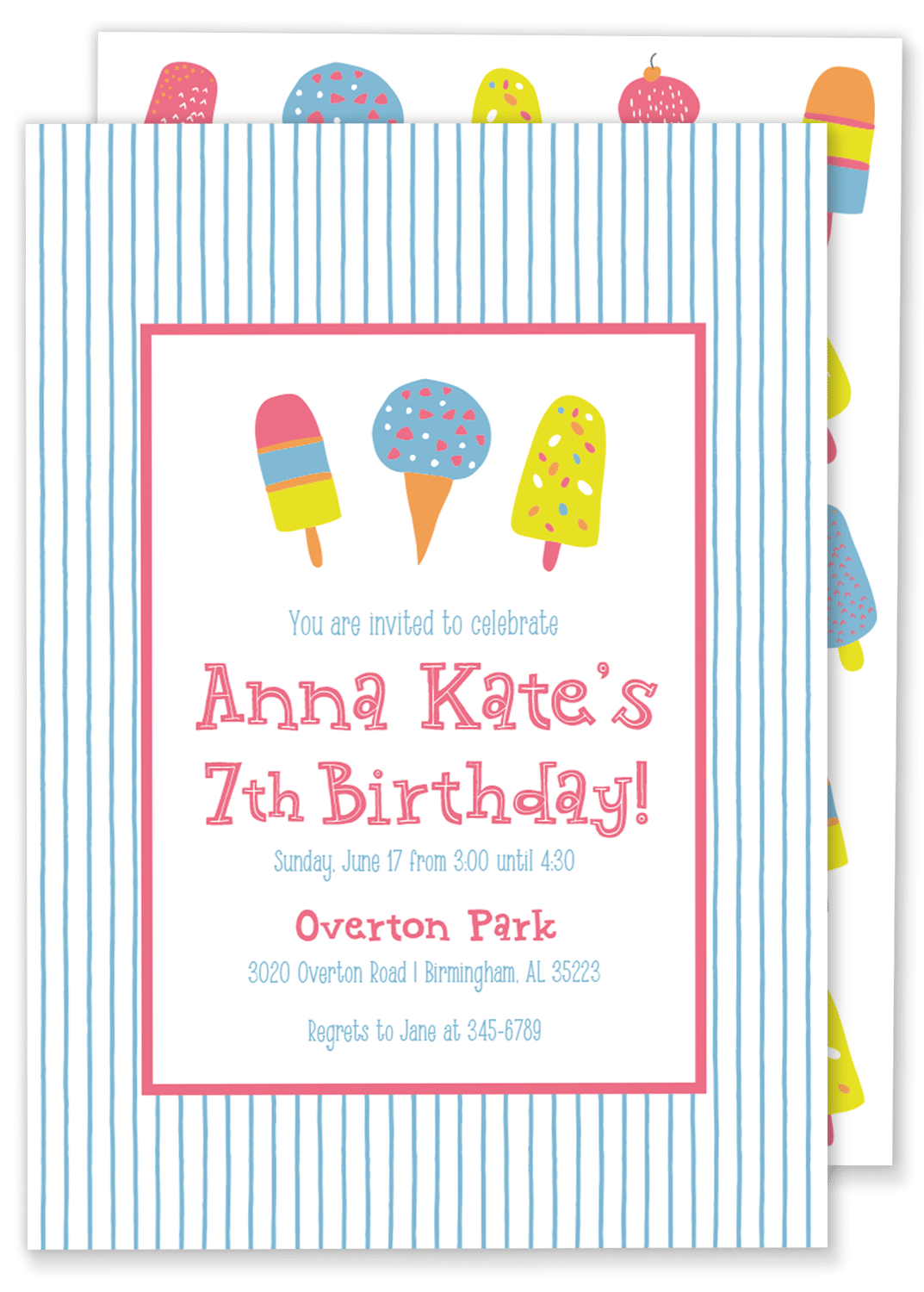 Popsicle Invitation Template