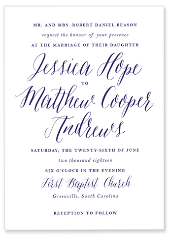 Jessica Hope Wedding Invitation