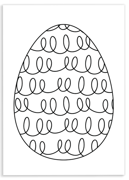 Loopy Egg Coloring Sheet