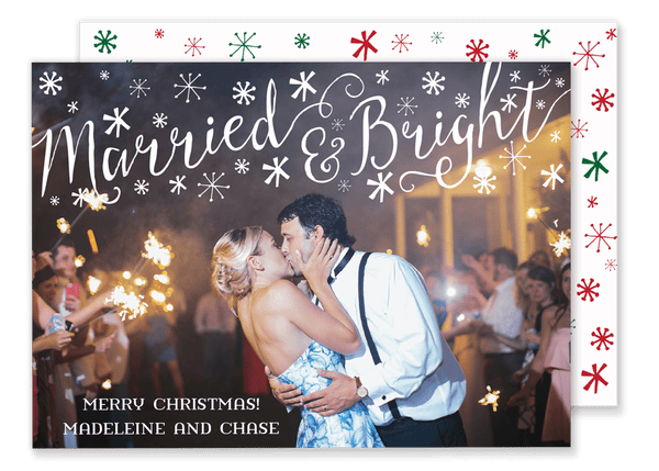 Married and Bright Christmas Card