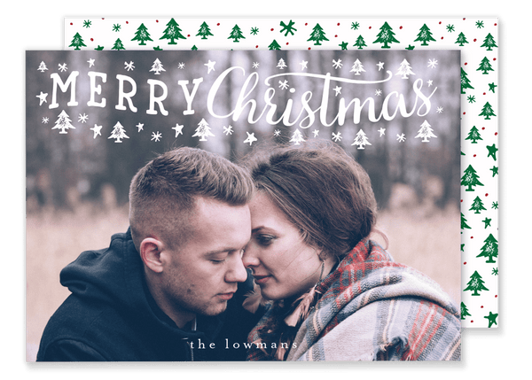 Two Font Merry Christmas Card