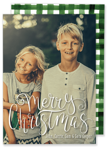Merry Christmas Script Christmas Card