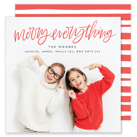 Moore Merry Everything Square Christmas Card