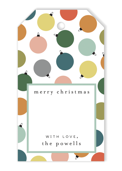 Christmas Ornament Crest Gift Tags
