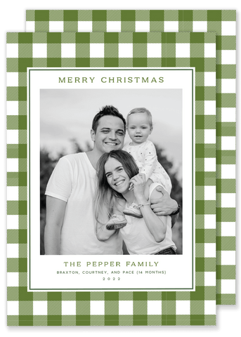 Pepper Plaid Christmas Card
