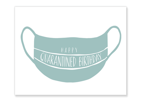 Quarantine Mask Birthday Card // Free Download