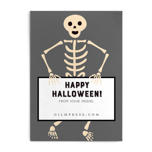 Skeleton Halloween Gift Tag