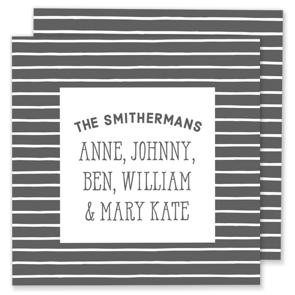 Striped Family Calling Card