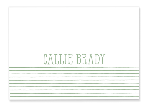 Striped Name Folded Notes