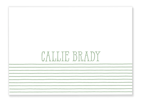 Striped Name Folded Notes