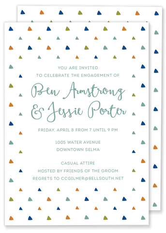 triangle birthday party invitation 