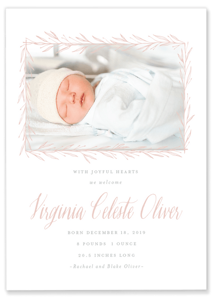 Virginia Vine Birth Announcement