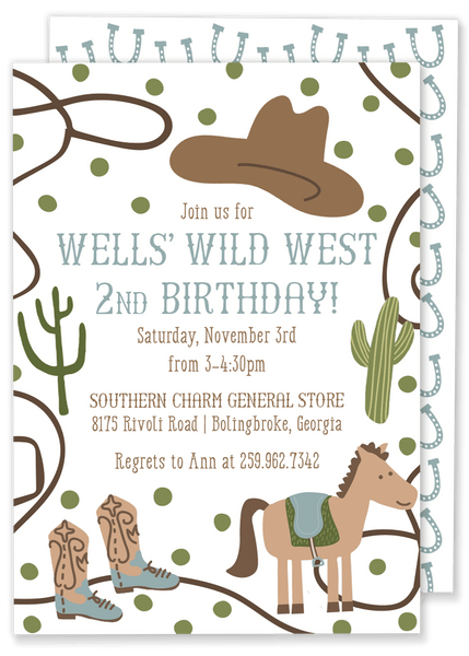 Wells Wild West Birthday Party
