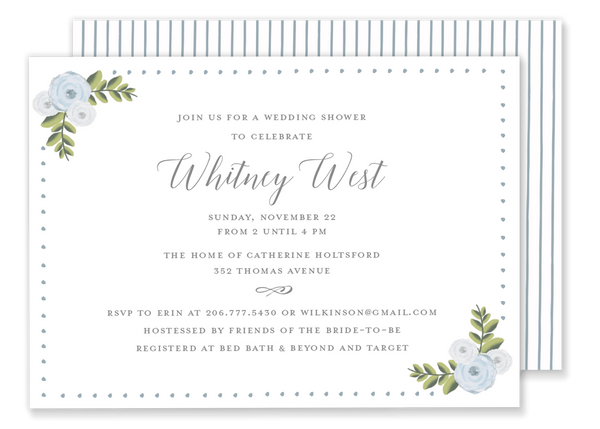 Whitney Watercolor Shower Invitation